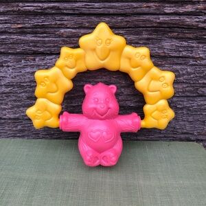Care Bears nursery rattle Vintage baby toy 1984 Vtg 80s 1980s kid Love-a-Lot 💞